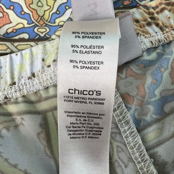 Chico's Patchwork Pull On Womens Pants Large Bohemian Free Spirited Hippie Beach - Picture 12 of 16